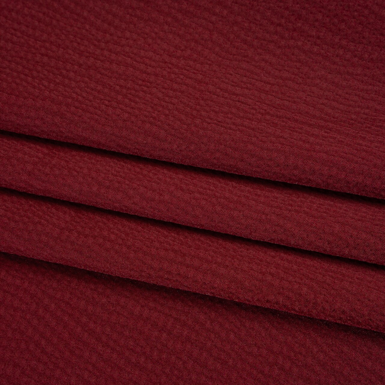 1 Yard Wine Red Hammered Polyester Satin Fabric Sleek Textured Solid 56 Inch Wide